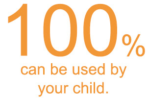 Graphic : 100% can be used by your child